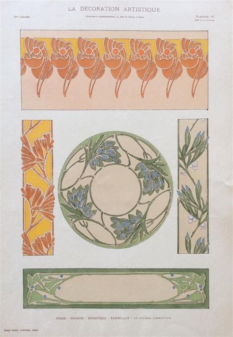 pochoir printing art nouveau.